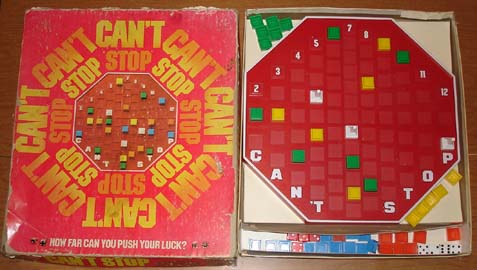 <i>Can't Stop<i> game board.