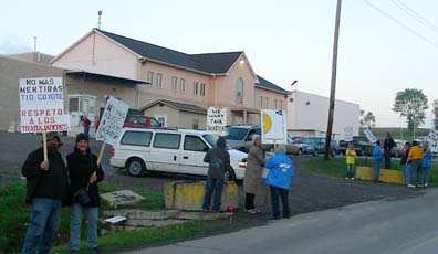 Union rally at Case Farms